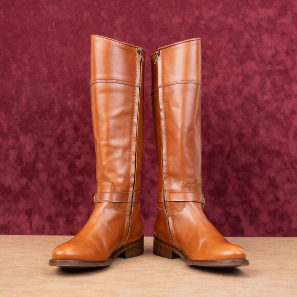 Penelope Chilvers Women Slad Tan Leather Riding Knee Boots sz 7US EUR38 - Picture 2 of 10